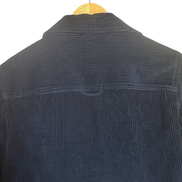 Aime Leon Dore Navy Blue Ribbed Cotton Corduroy Overshirt Shacket Jacket Size S - Picture 4 of 11